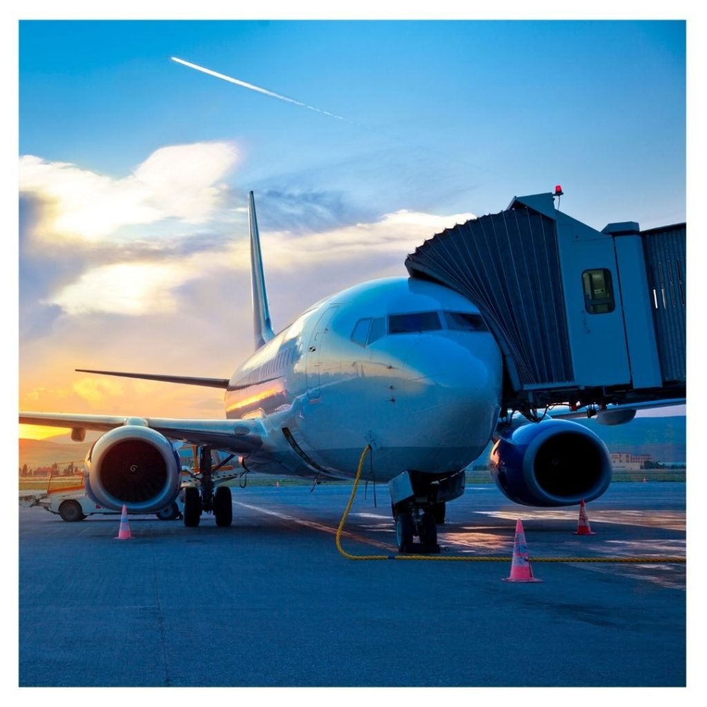 An airplane terminal